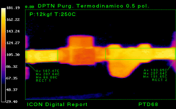 Termografia de purgador termodinâmico: